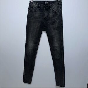 Earnest Sewn Super Soft & Stretchy Straight Leg, Dark Gray Skinny Jeans